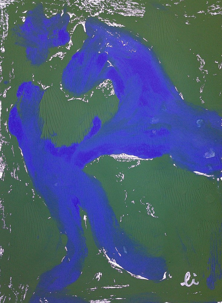 Abstrakter Blauer Tanz von Li Gessbo