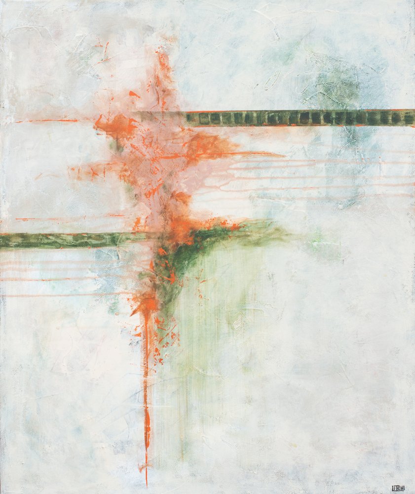 Abstrakt Orange Grün von Lillian Christiansson