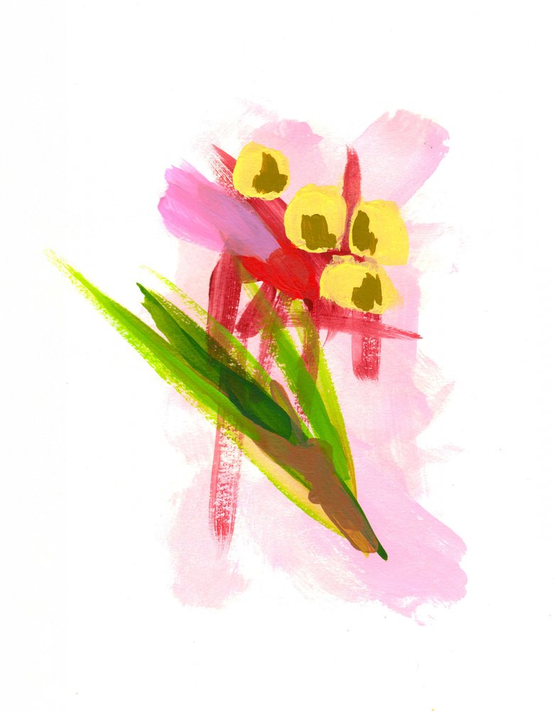 Farbenfrohe abstrakte Blumen von Lori Ann Folz