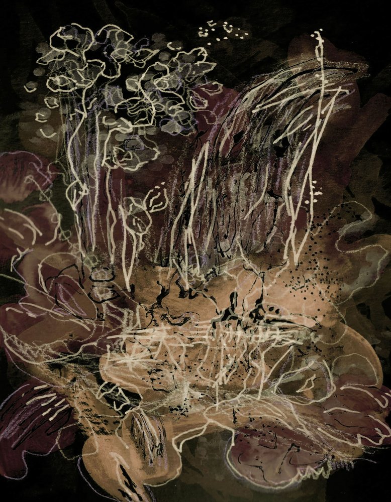 Orchideenblüte Mitternachtsmocha von Lori Ann Folz