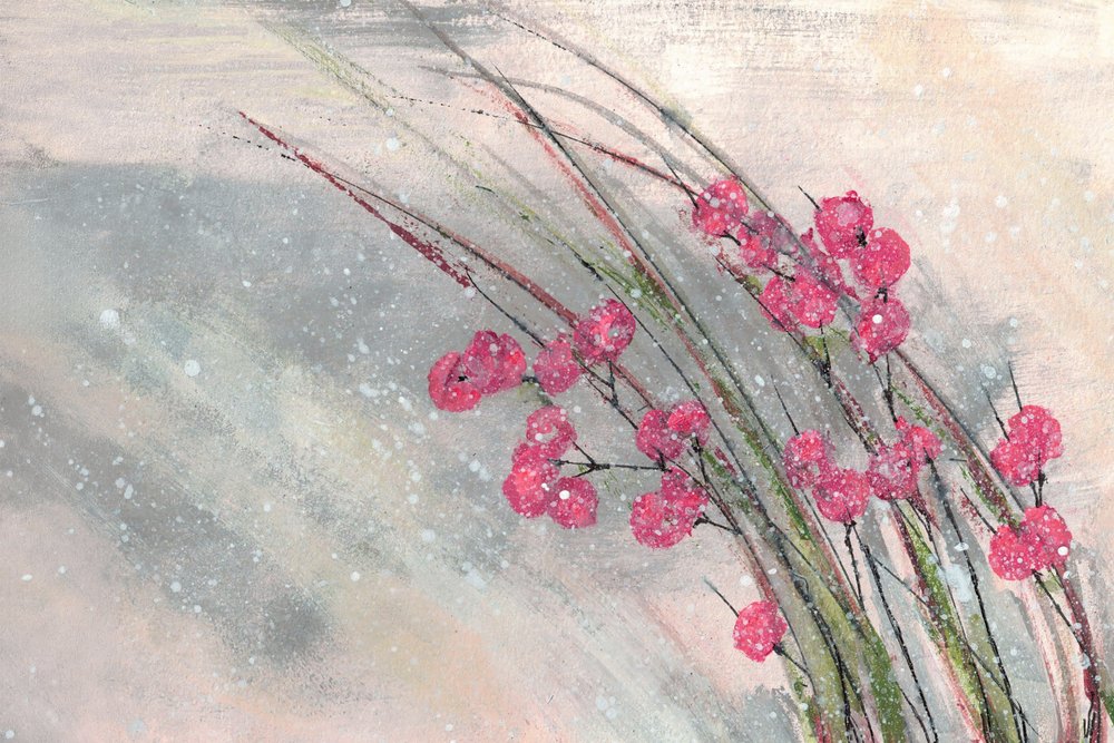 Verschneite rosa Beeren von Lori Ann Folz