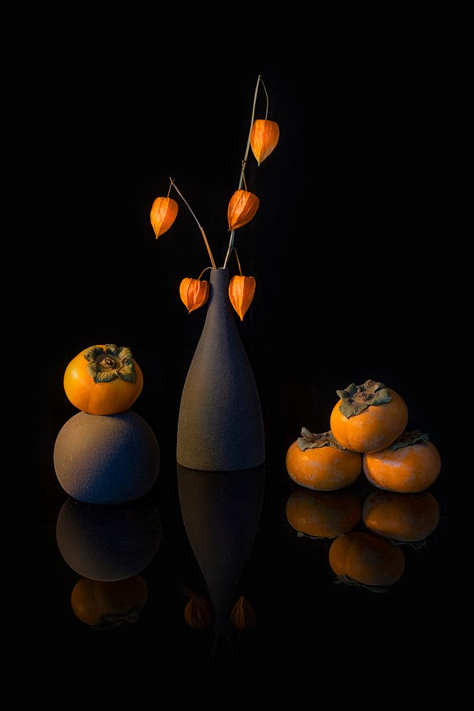 Herbstlaternen und Persimonen von Lydia Jacobs
