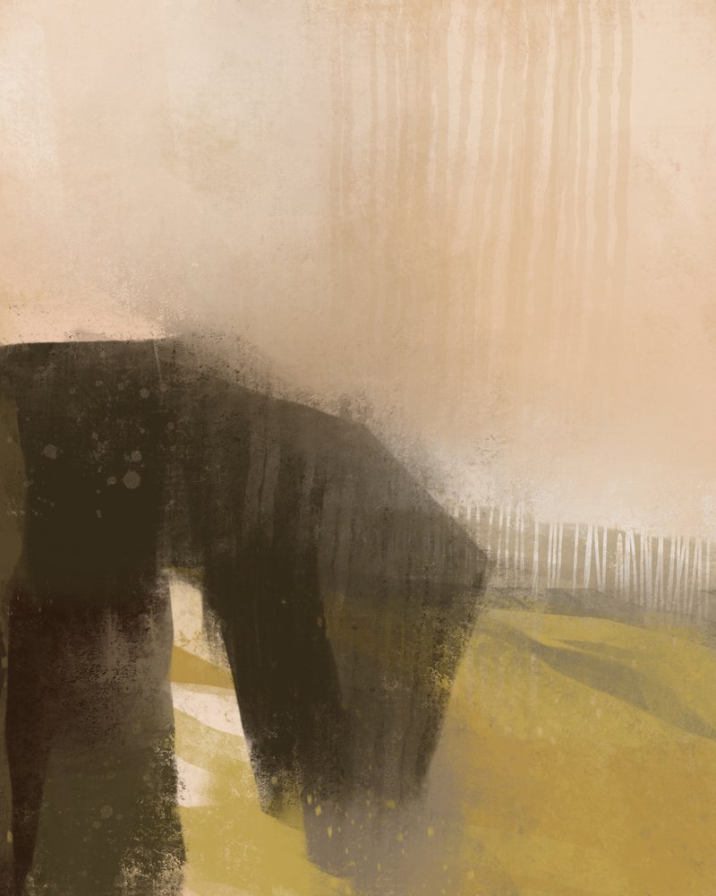 Abstrakte ruhige Landschaft von MANSI SAXENA