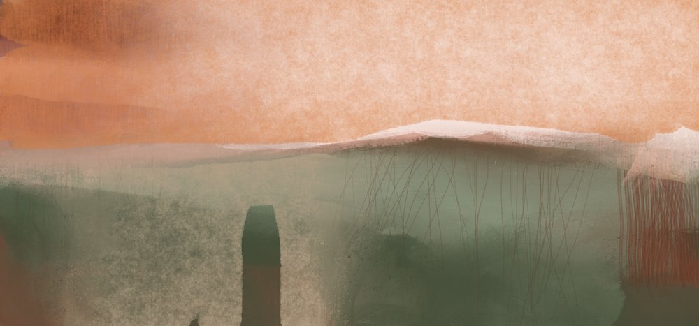 Gelassene abstrakte Landschaft von MANSI SAXENA