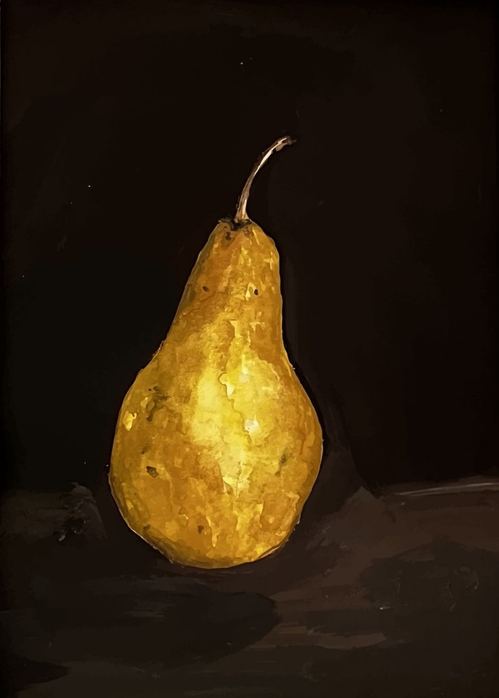 Goldene Birne Stillleben von Madison Phipps
