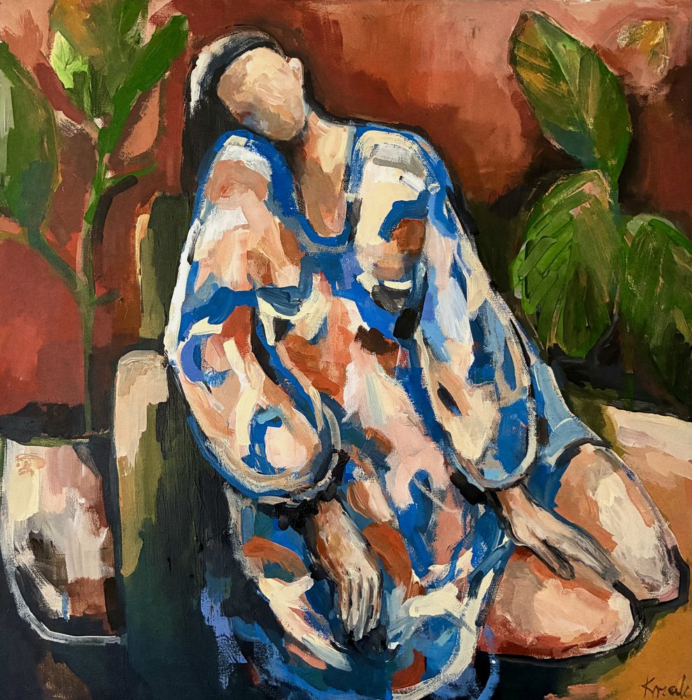 Gelassene Figur im Innenraum von Magdalena  Krzak