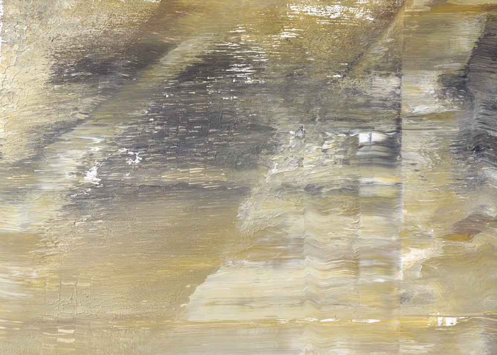 Abstrakte Gold-Grau-Waschung von Maira Ribena