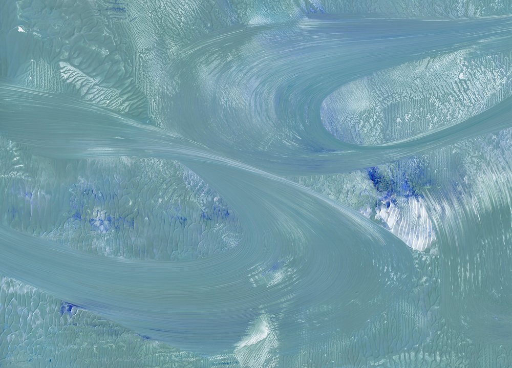 Dynamischer Teal-Fluss von Maira Ribena
