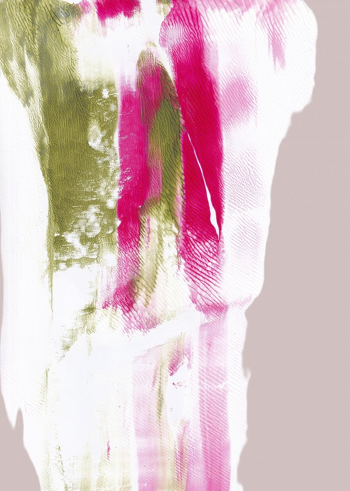 Fuchsia-grüne Striche von Maira Ribena