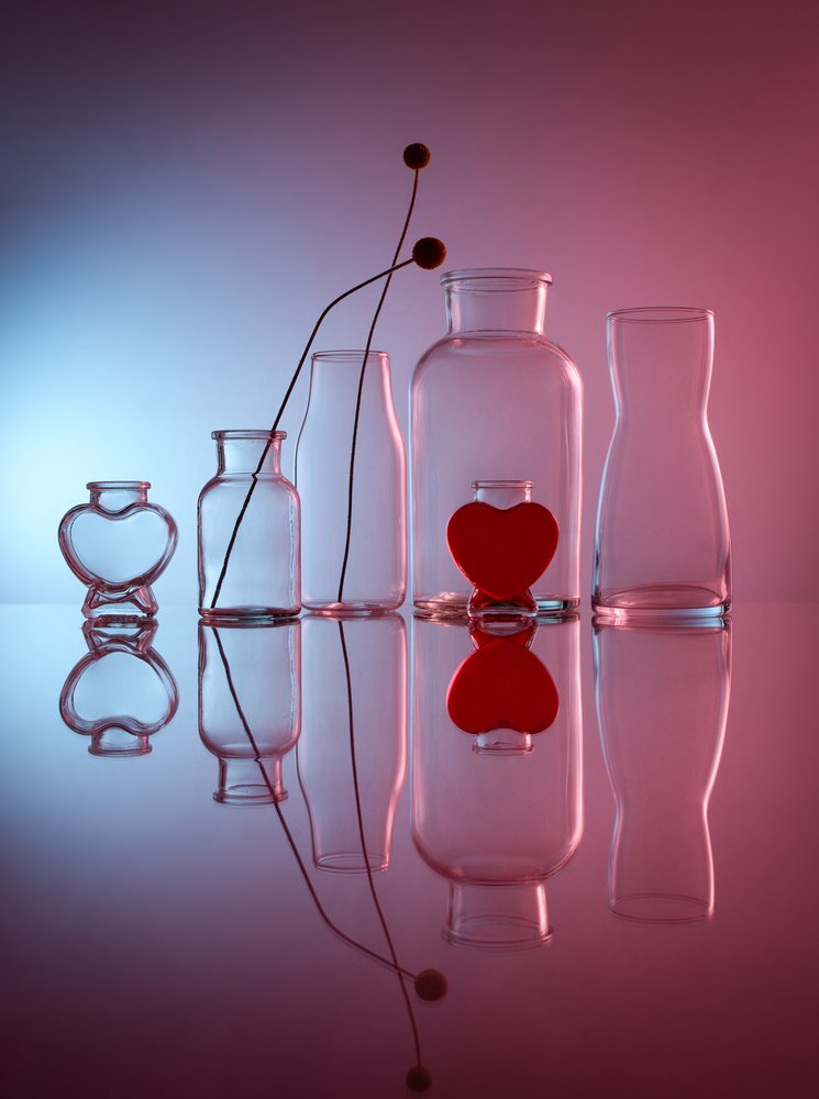 Reflektierende Glasherzen von Margareth Perfoncio
