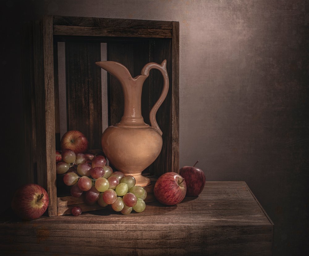 Rustikales Stillleben mit Früchten von Margareth Perfoncio
