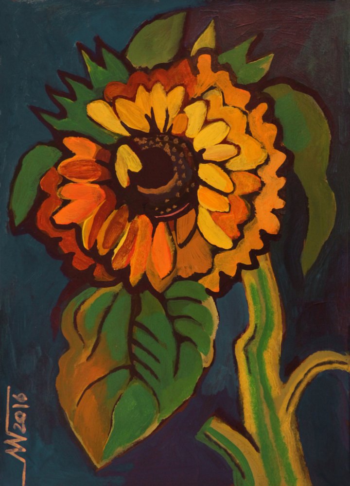 Kühne Sommer-Sonnenblume von Marina Gorkaeva