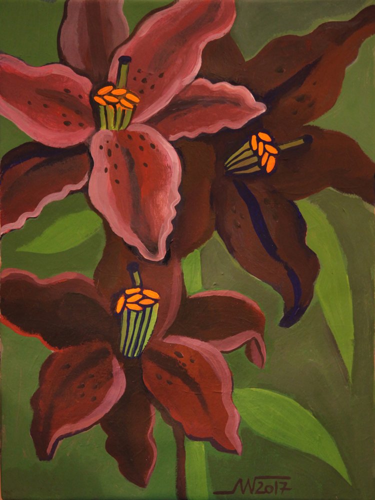 Tiefrote Lilien von Marina Gorkaeva
