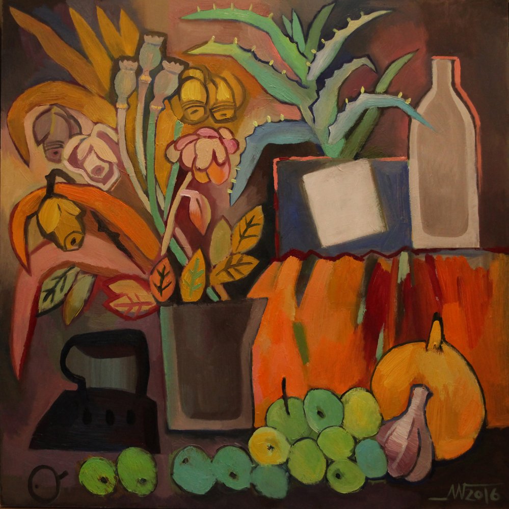 Stilisiertes Herbst-Stillleben von Marina Gorkaeva