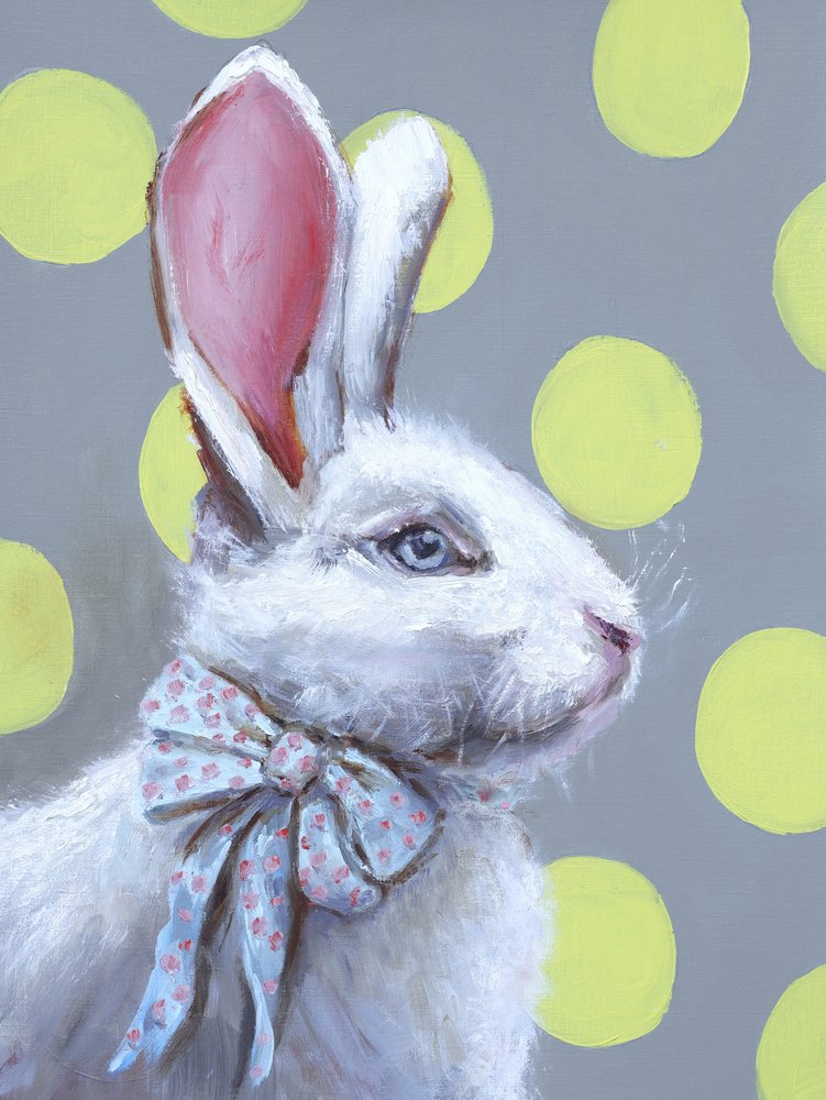 Charmanter Polka Dot Hase von Marina Kozyr
