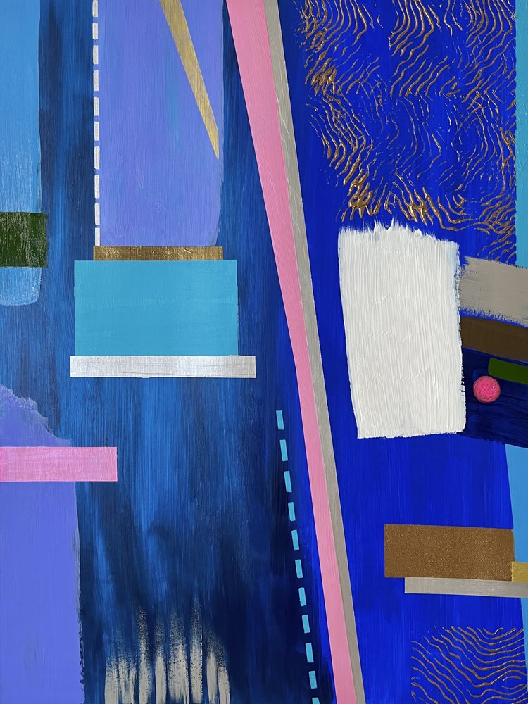 Lebendige blaue Geometrie von Marina Kozyr
