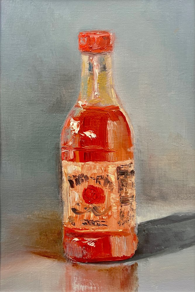 Lebendige Flasche mit scharfer Soße von Marina Kozyr