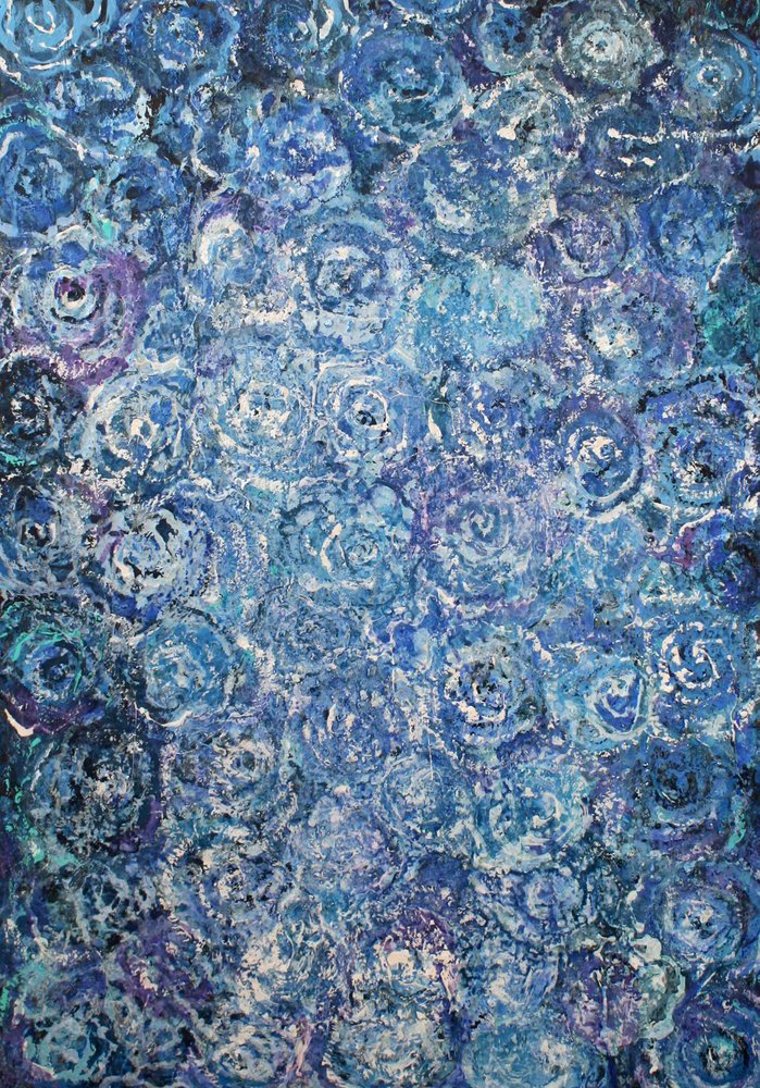 Abstrakte Blaue Rosen von Marina Nelson