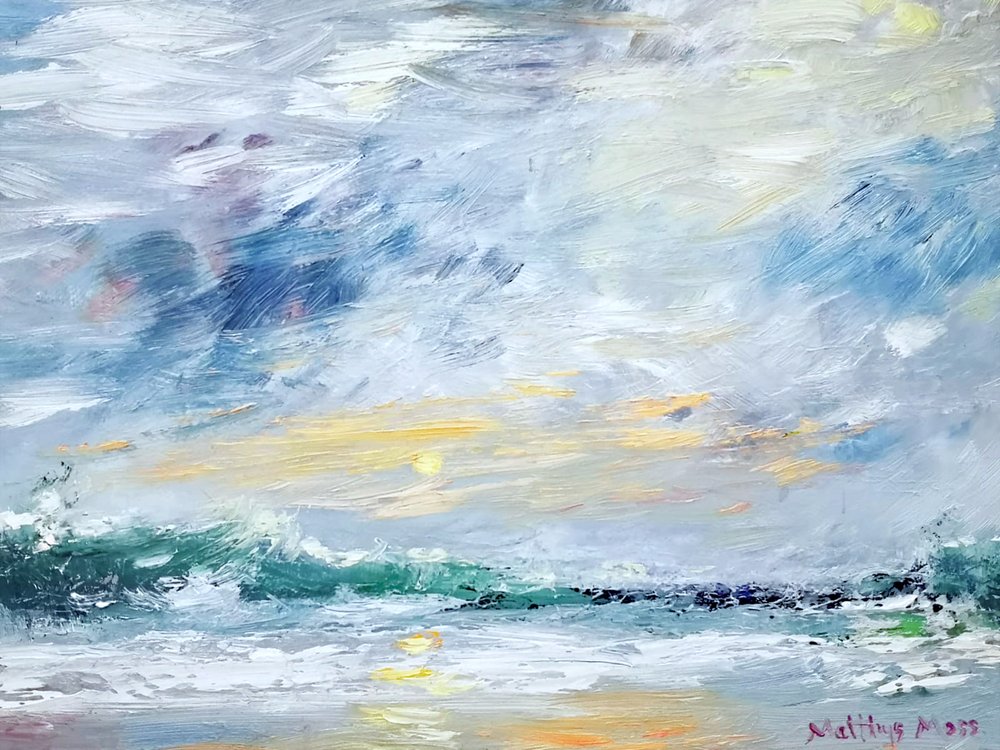 Goldene Stunde Meereslandschaft von Matthys Moss
