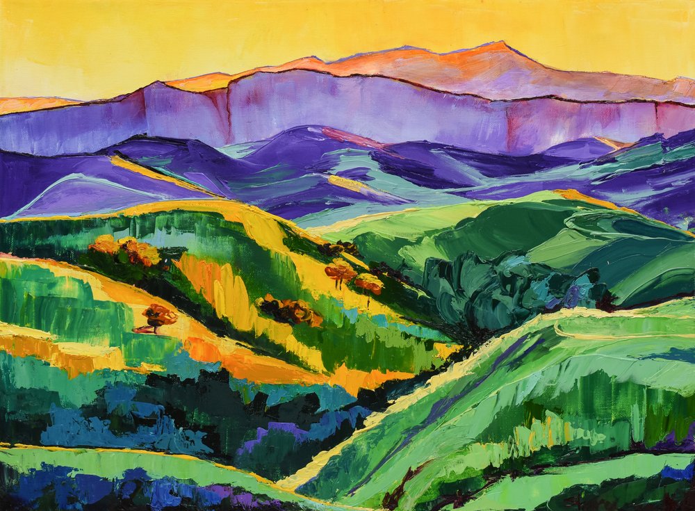 Lebendige Berglandschaft von Maxine Shore