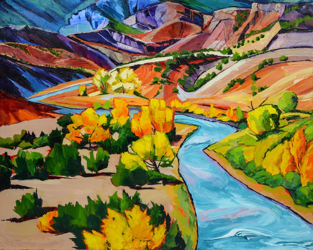 Lebendiger Bergfluss von Maxine Shore