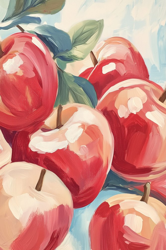 Lebendige rote Äpfel von Melloi Art Prints