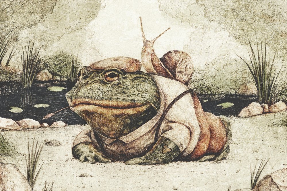 Frosch in gentlemanhafter Kleidung von Mike Koubou