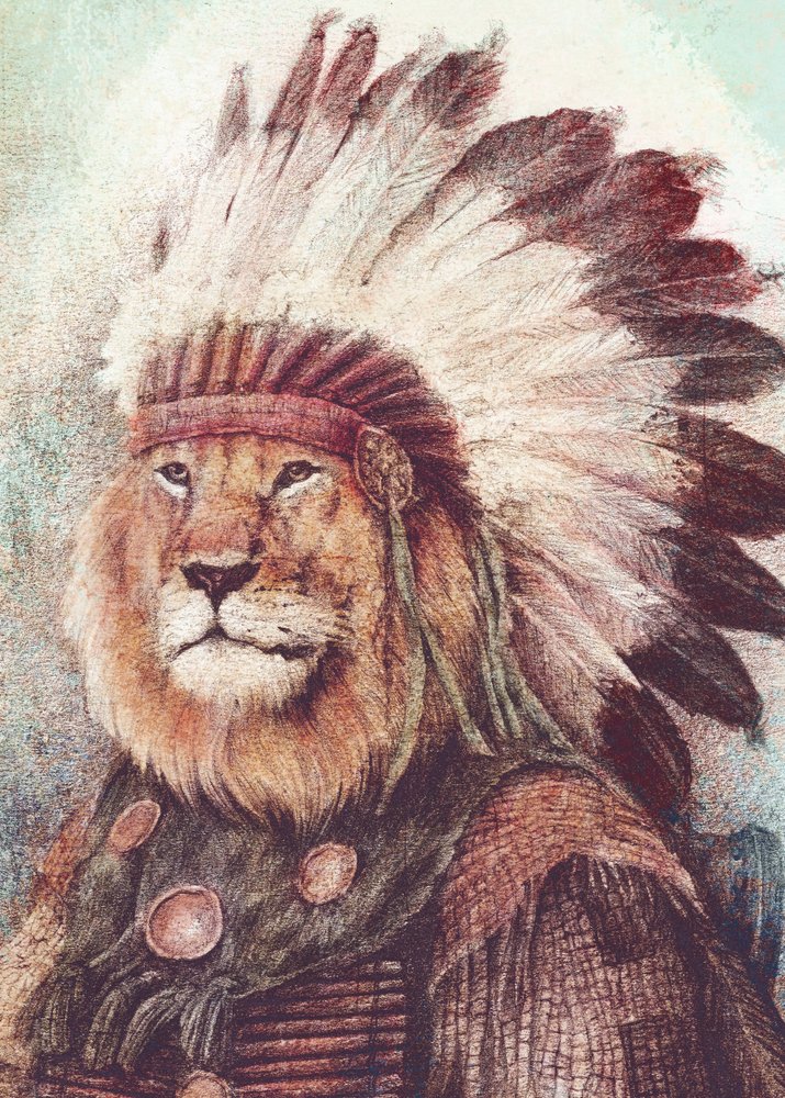 Majestätischer Löwe von Mike Koubou