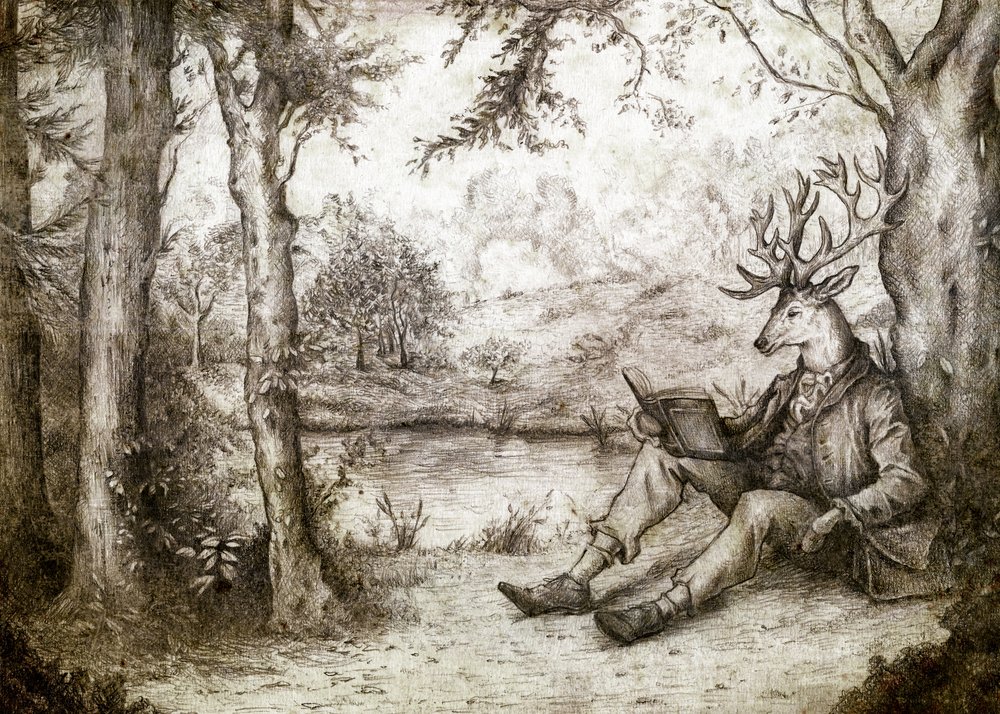 Lesen unter einem Baum von Mike Koubou