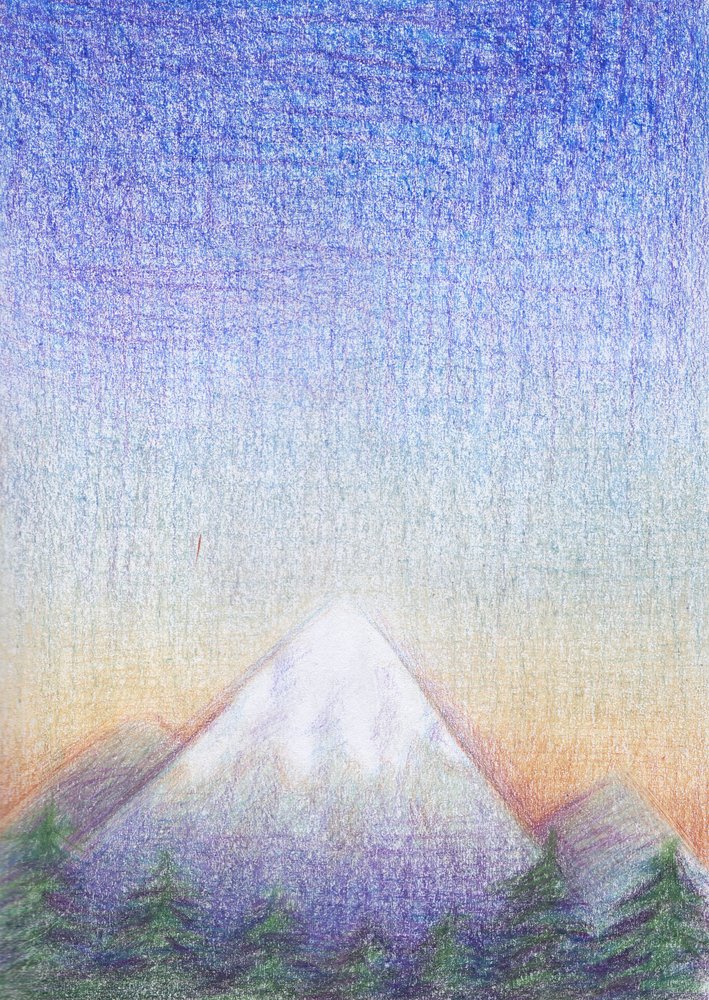 Gelassener Berg Sonnenuntergang von Mirjam Schrei