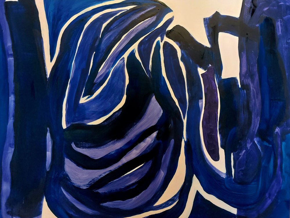 Tiefblaue Abstraktion von Monika Riethmueller