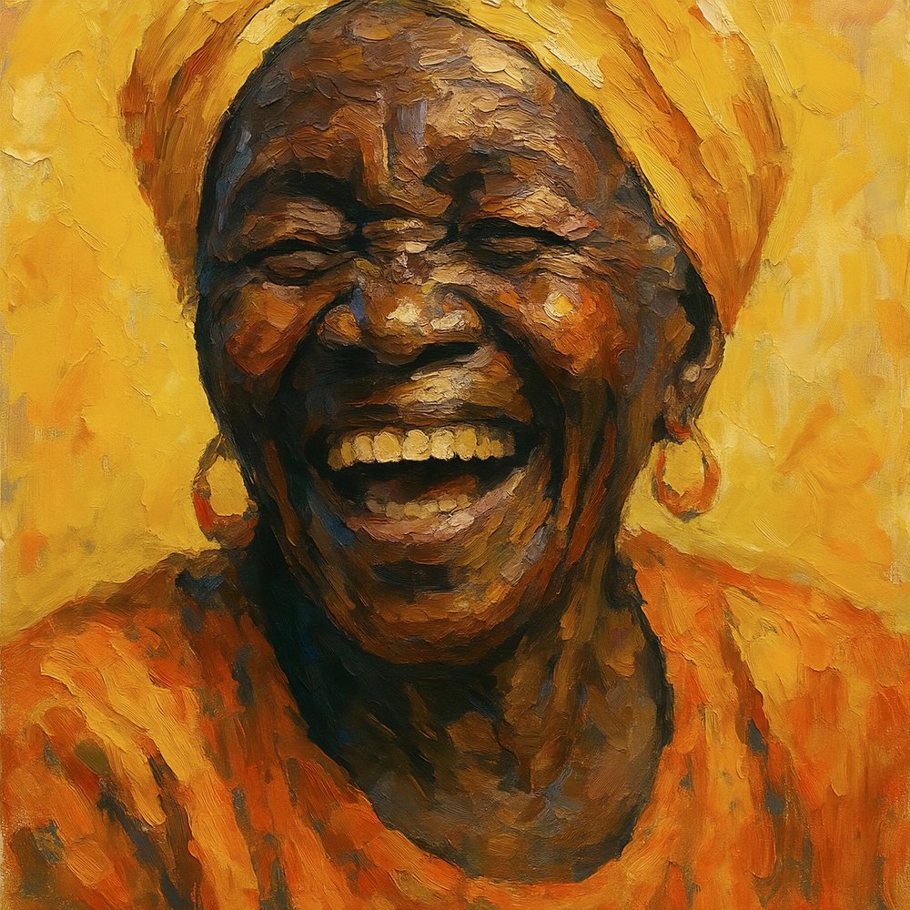 Fröhliches Afrikanisches Lachen von Natalie Bruns