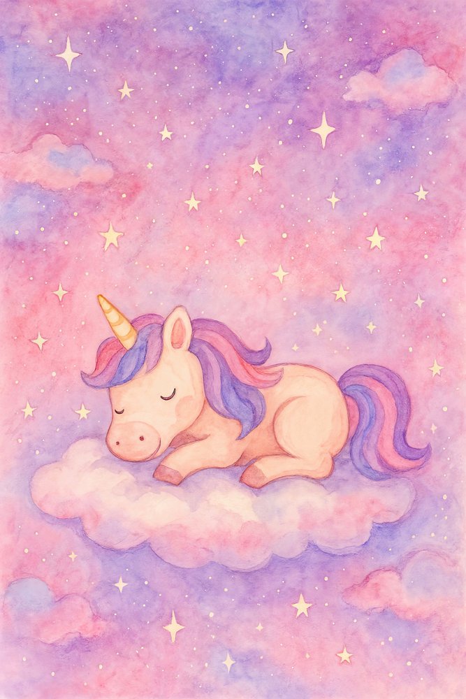 Magisches schlafendes Einhorn von Natalie Bruns