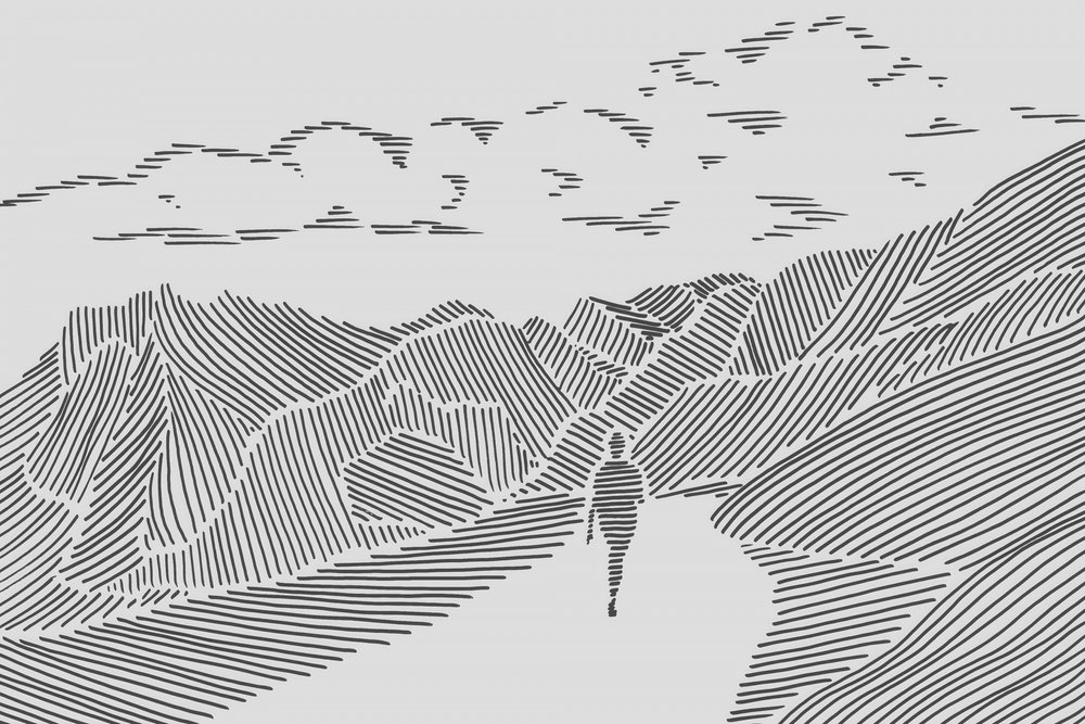 Minimalistischer Bergpfad von Natalie Bruns