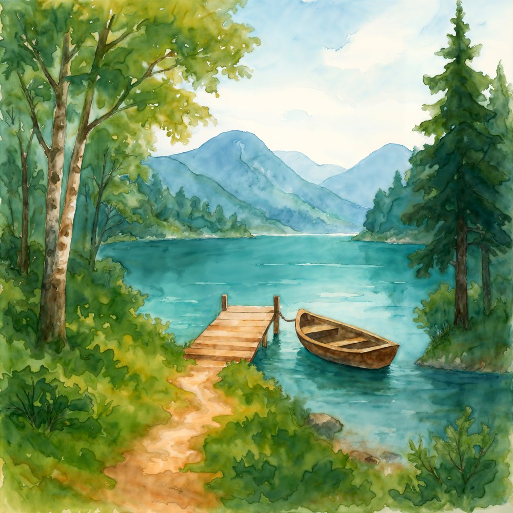 Friedlicher Bergsee von Natalie Bruns