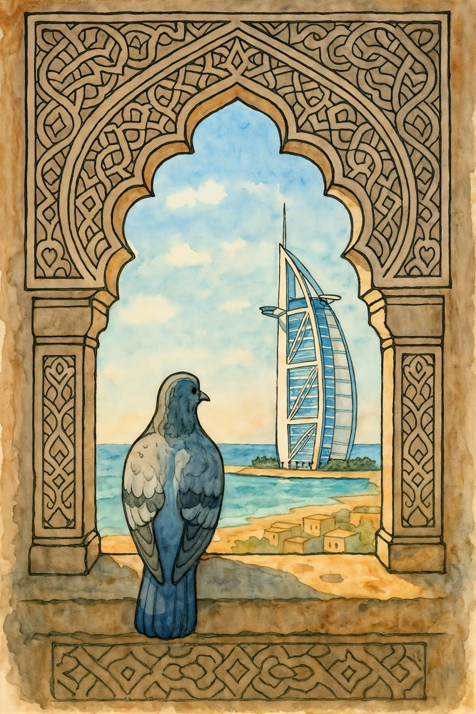 Taubenblick Dubai von Natalie Bruns