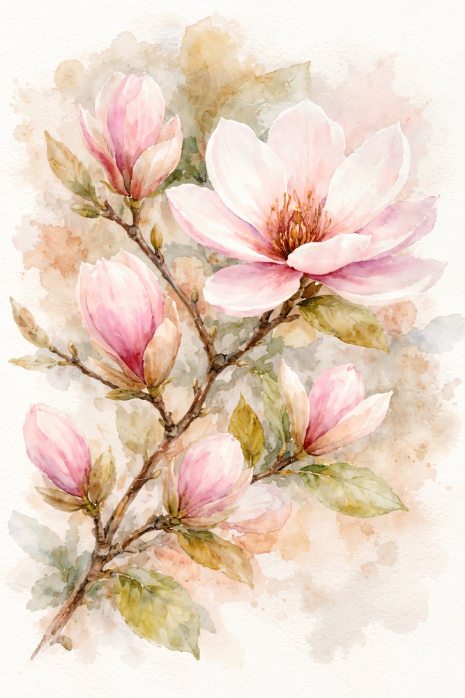 Rosa Magnolienblüten von Natalie Bruns