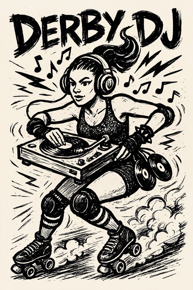 Roller Derby DJ von Natalie Bruns