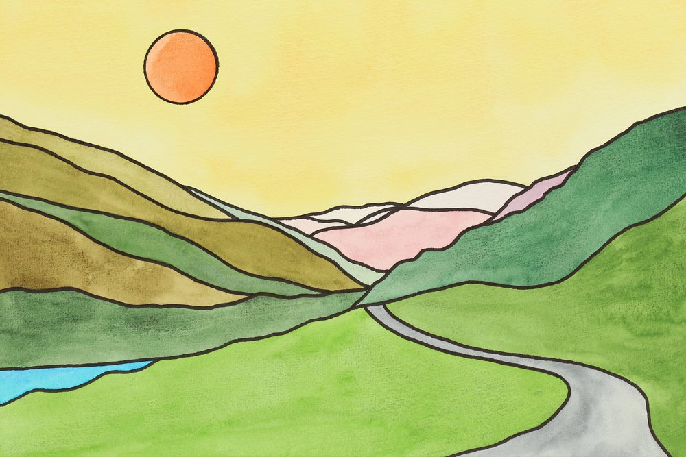 Sonniges Talstraßenreise von Natalie Bruns