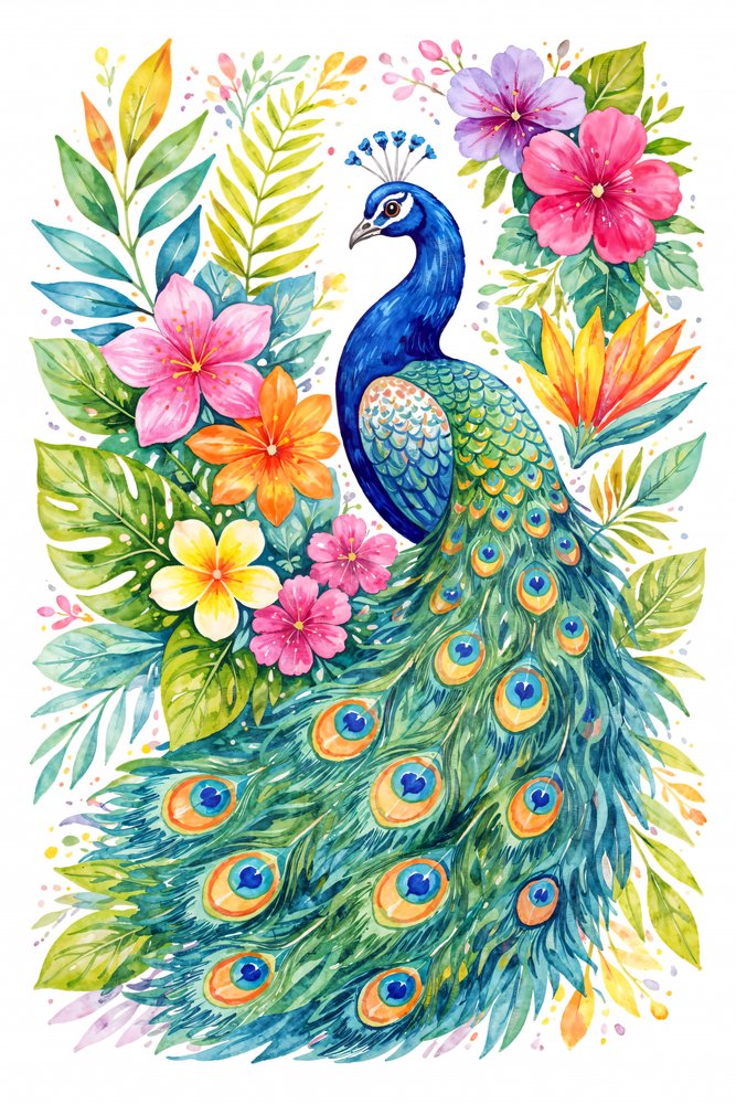 Lebendige Pfauenblüte von Natalie Bruns