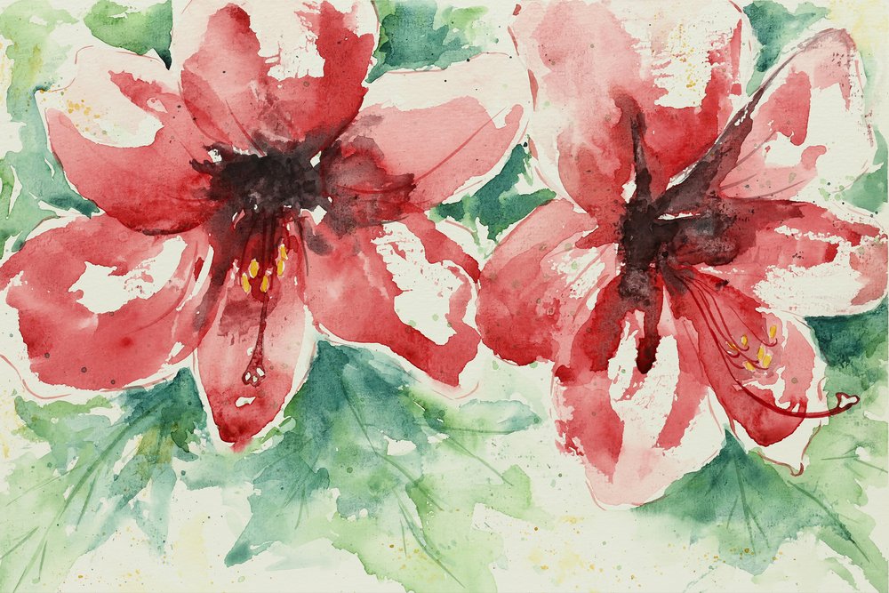 Lebendige rote Blumen von Natalie Bruns