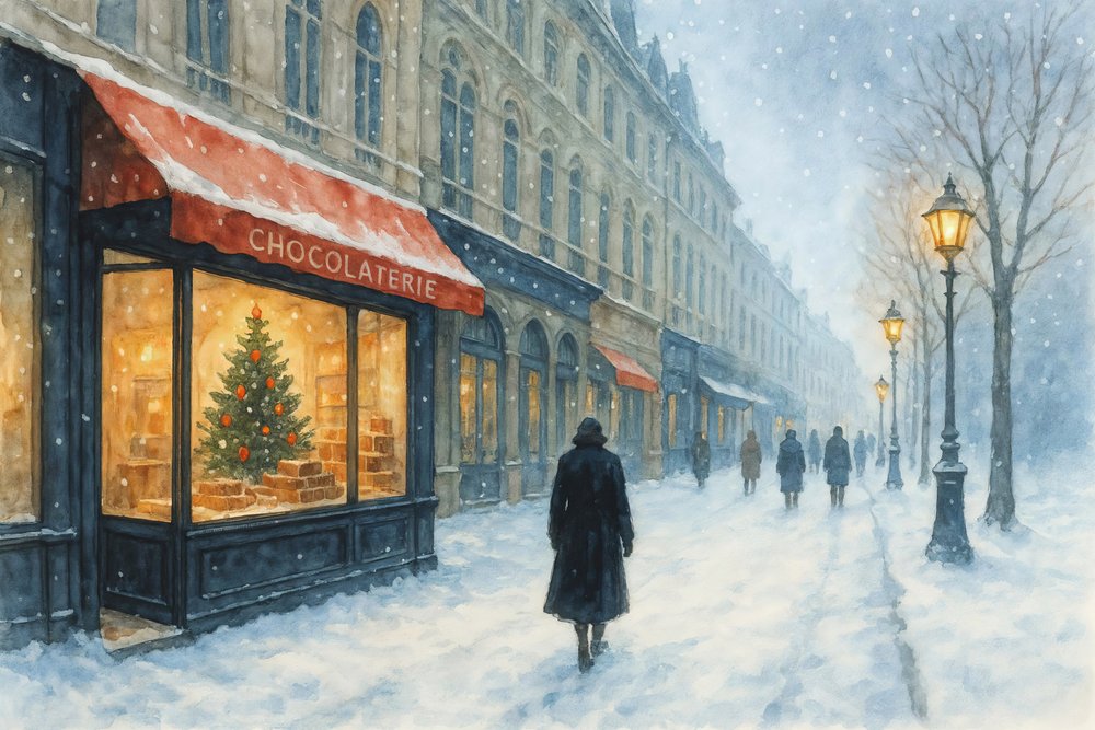 Winterstadt Chocolaterie von Natalie Bruns