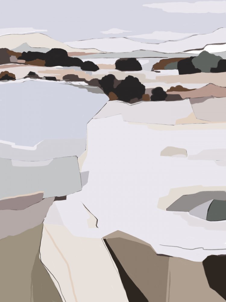 Abstrakte Winterlandschaft von Nikita Jariwala