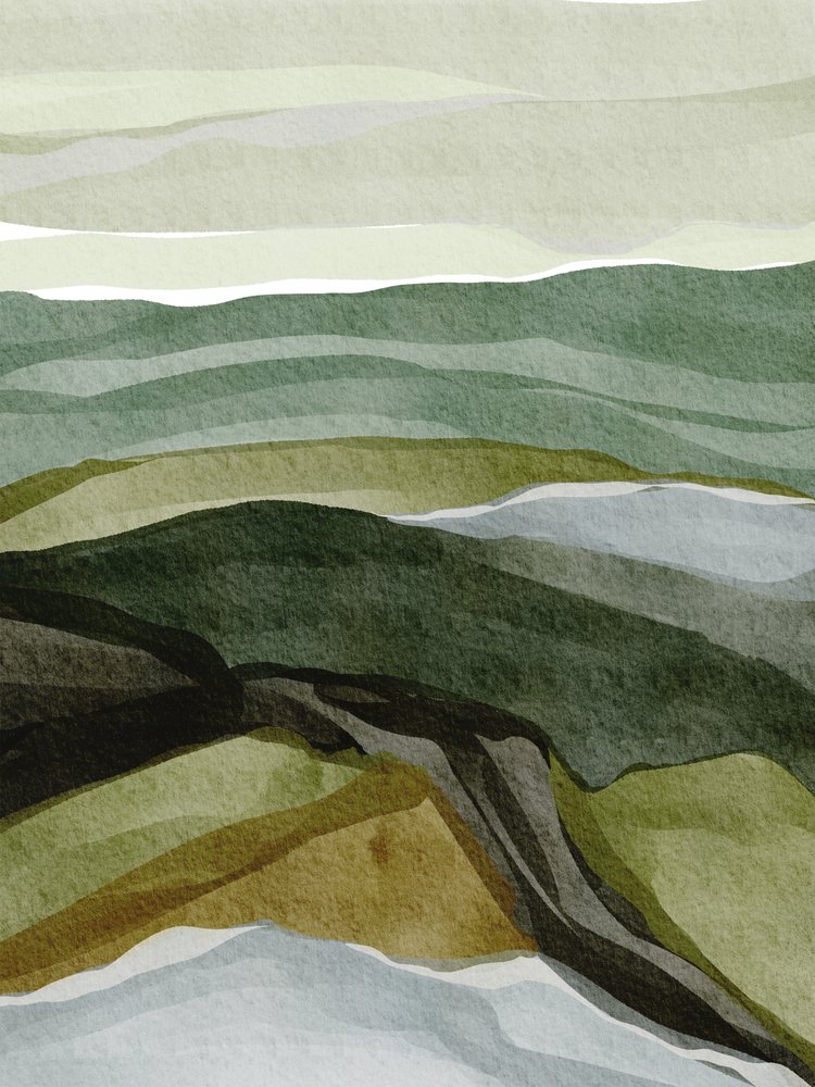 Serene Grüne Landschaft von Nikita Jariwala
