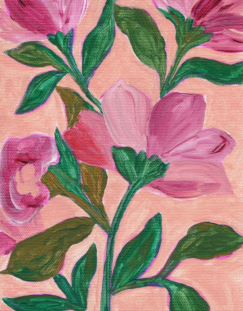 Lebhafte Rosa Blüten von Nikita Jariwala