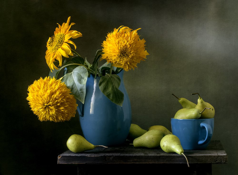 Ernteblüten und Birnen von Olga Aleksandrovna