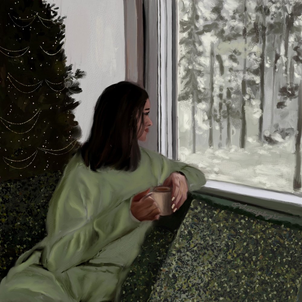 Gemütliches Winterfenster von Osheensgallery