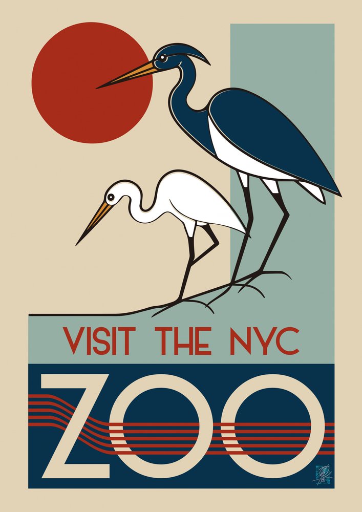 Art Deco NYC Zoo von Osvaldo Russo