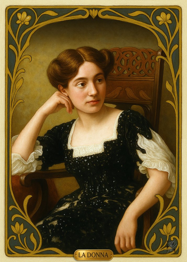 Elegantes Frauenporträt von Osvaldo Russo
