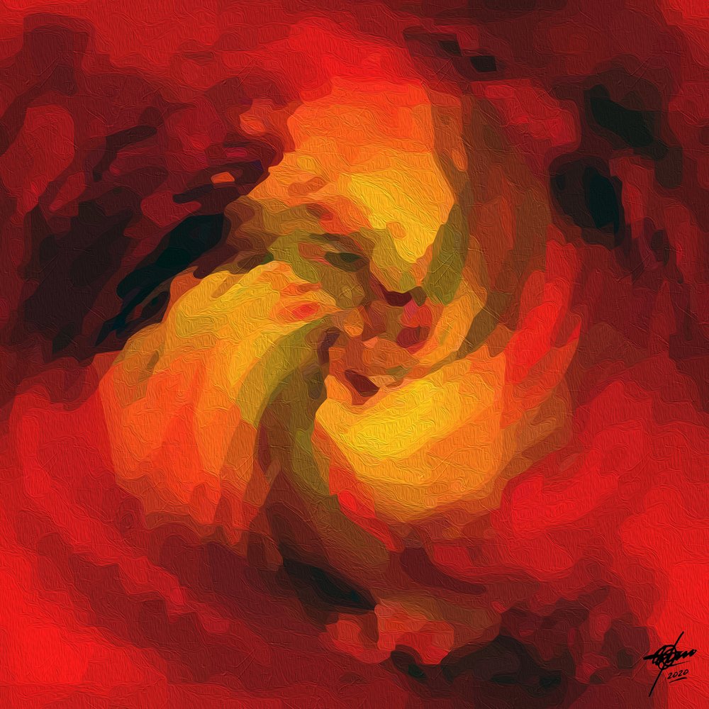 Emotionales Abstraktes Gesicht von Osvaldo Russo